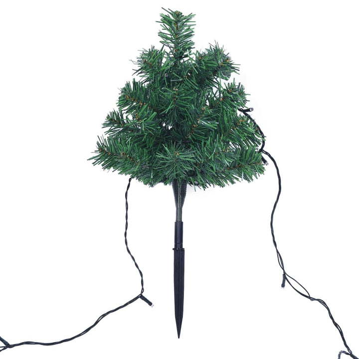 Christmas Pathway Trees 6 Pcs With Leds 45 Cm Pvc