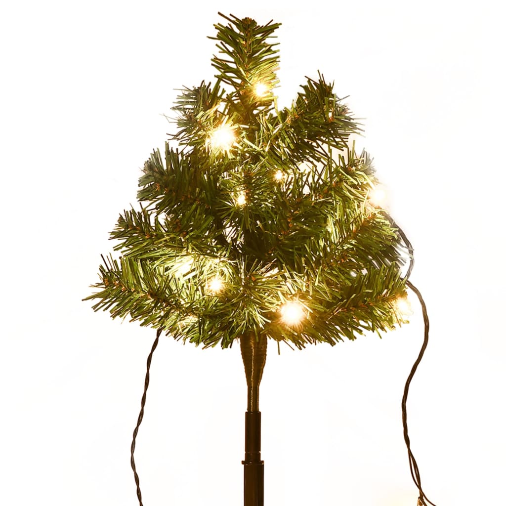 Christmas Pathway Trees 6 Pcs With Leds 45 Cm Pvc