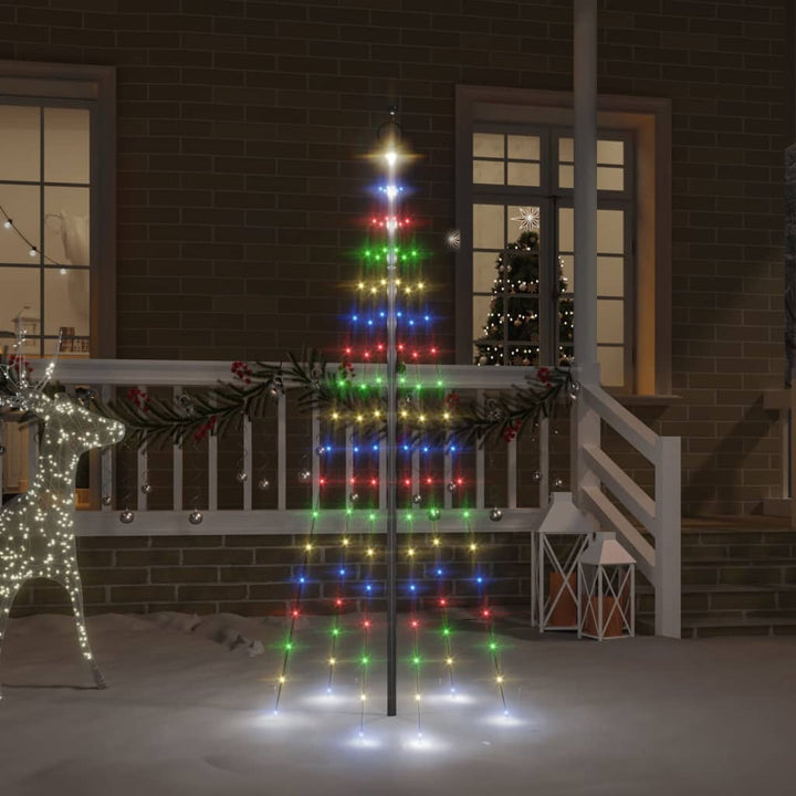 Christmas Tree On Flagpole 108 Leds 180 Cm