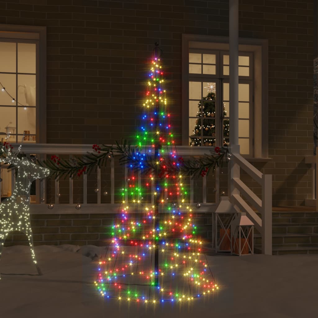 Christmas Tree On Flagpole 108 Leds 180 Cm