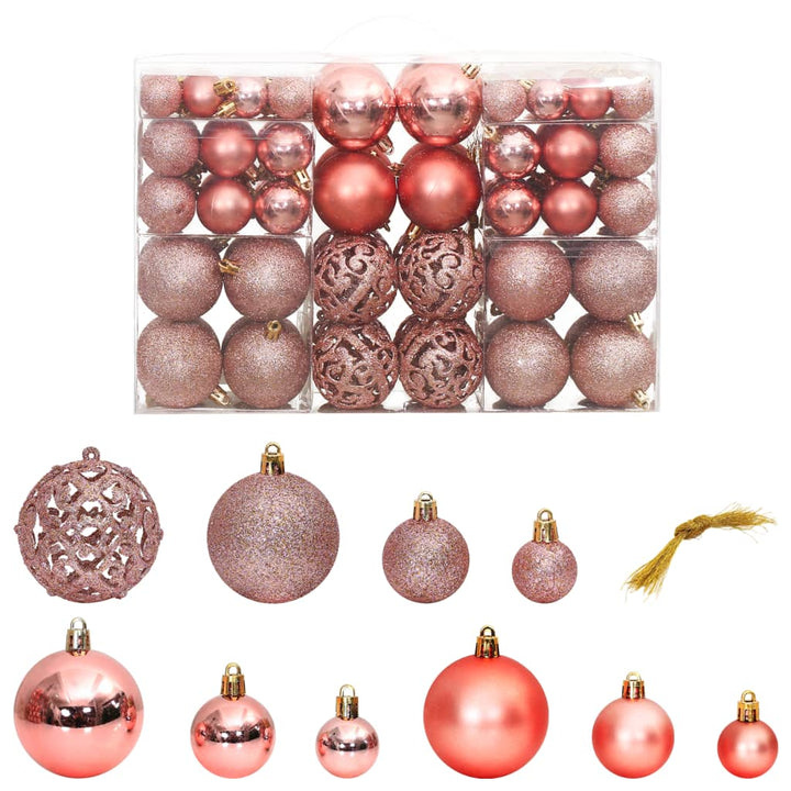 100 Piece Christmas Ball Set 3/4/6 Cm