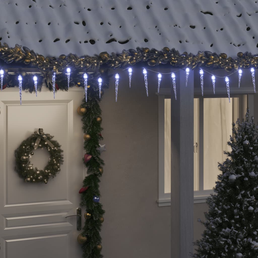 Christmas Icicle Lights 40Pcs Acrylic Remote Control