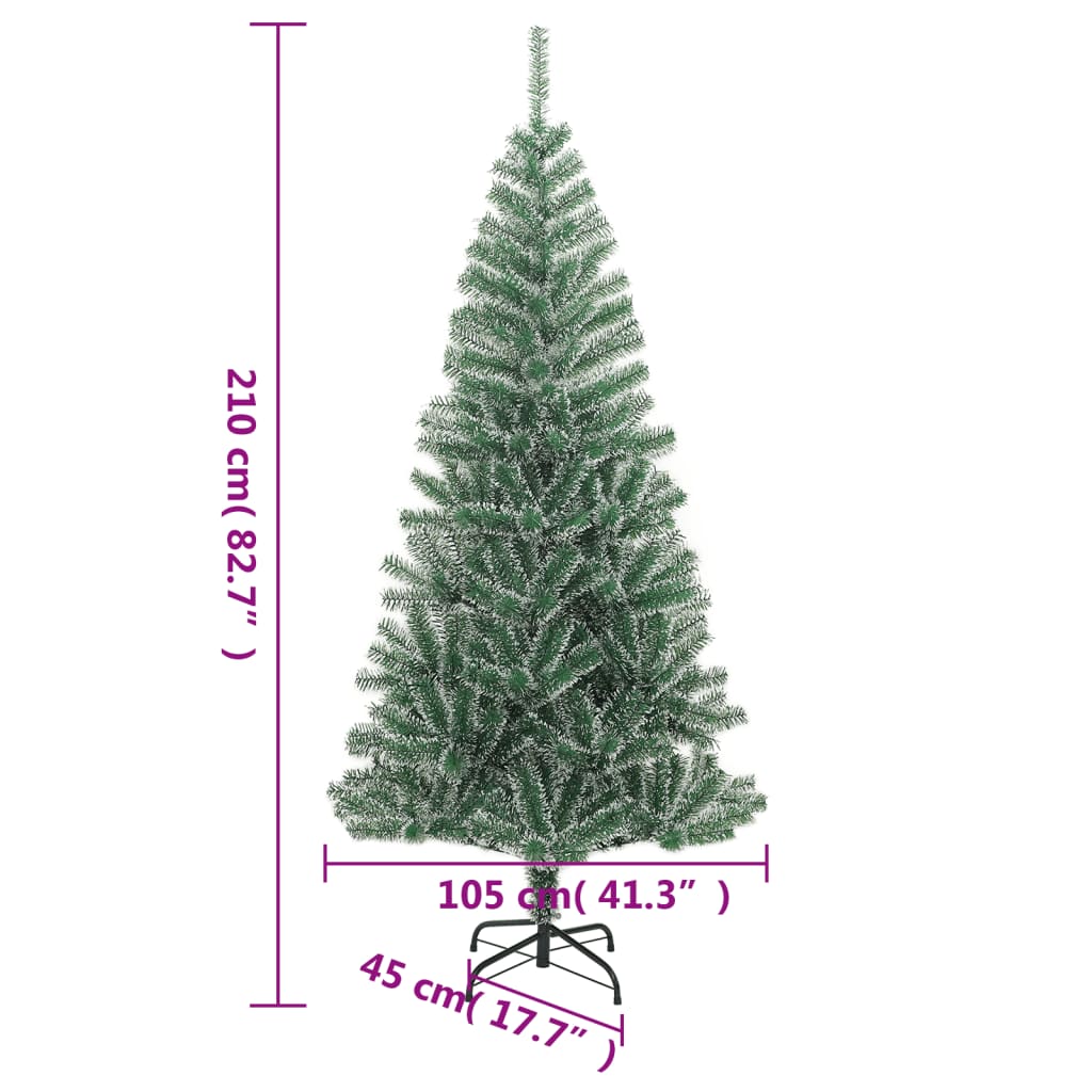 Artificial Christmas Tree With Flocked Snow Green