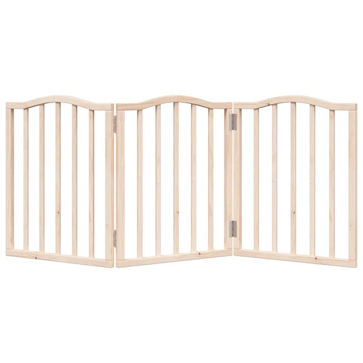Dog Gate Foldable 3 Panels 150 Cm Poplar Wood