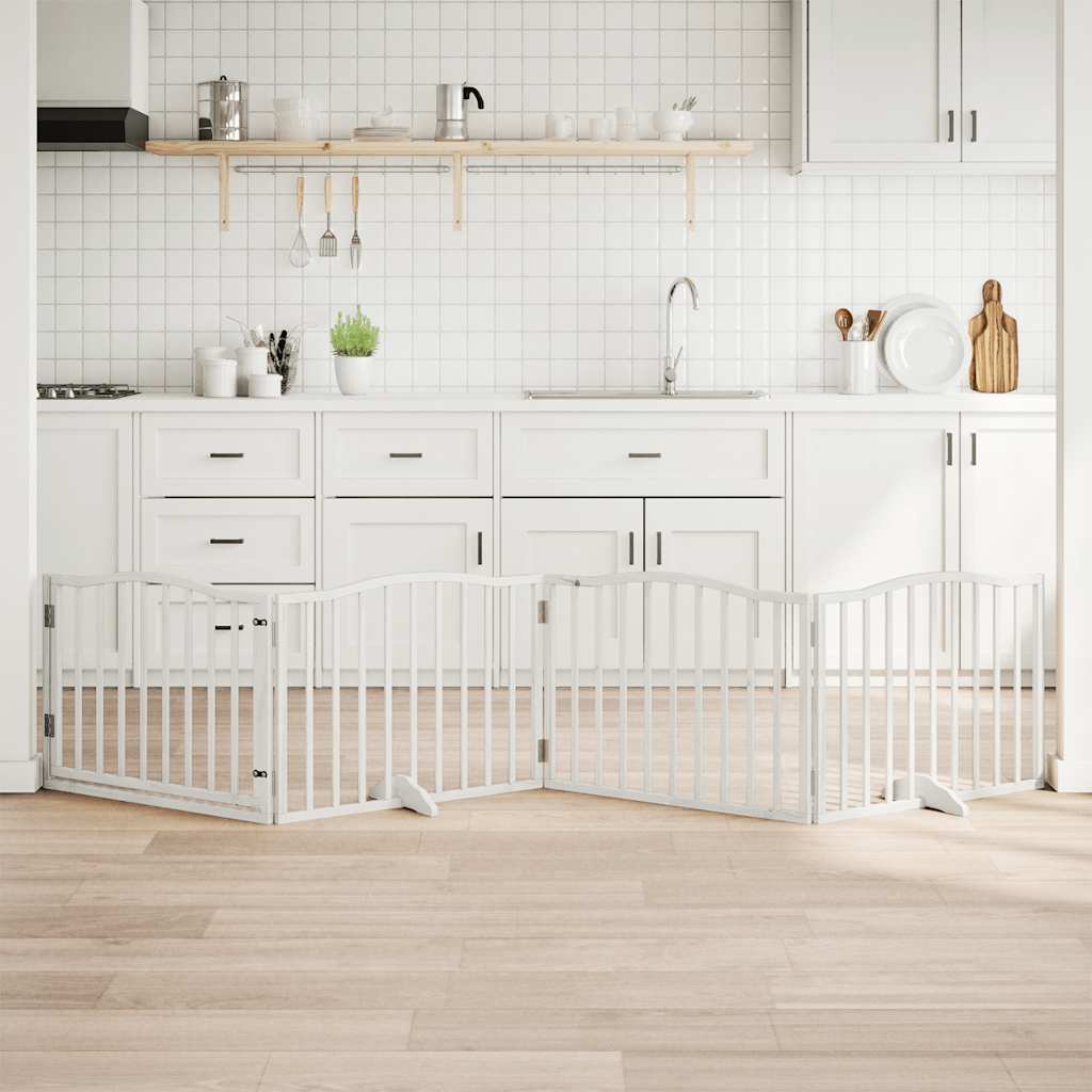 Dog Gate Foldable 3 Panels 150 Cm Poplar Wood