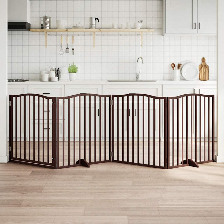 Dog Gate Foldable 3 Panels 150 Cm Poplar Wood