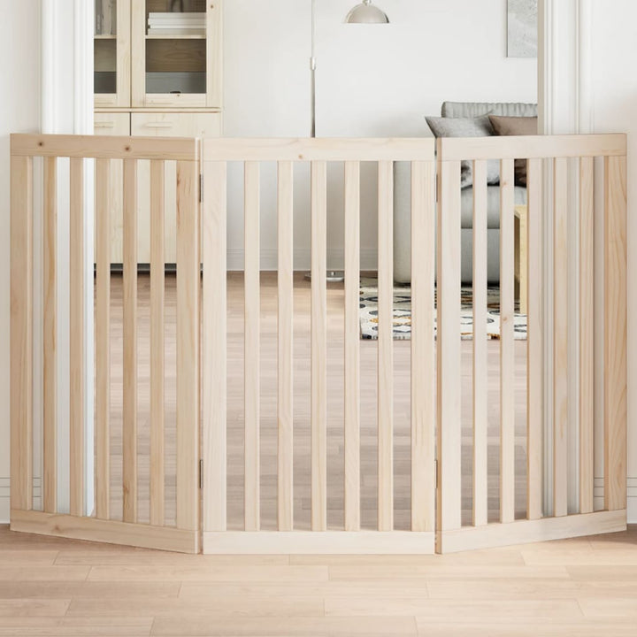 Dog Gate Foldable 2 Panels 160 Cm Poplar Wood