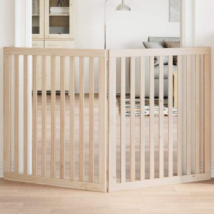 Dog Gate Foldable 2 Panels 160 Cm Poplar Wood