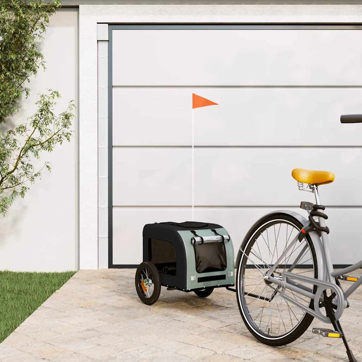 Pet Bike Trailer And Grey Oxford Fabric And Iron