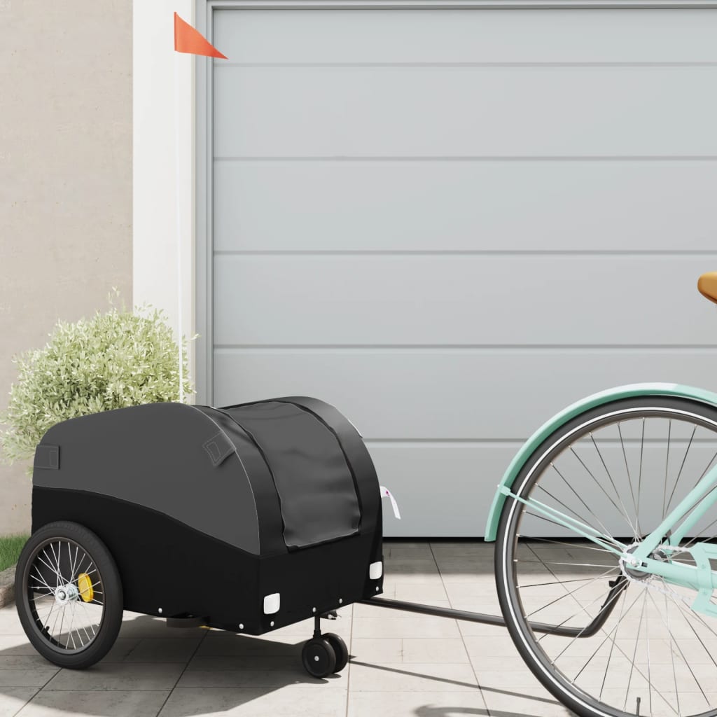 Bike Trailer Black And 45 Kg Iron