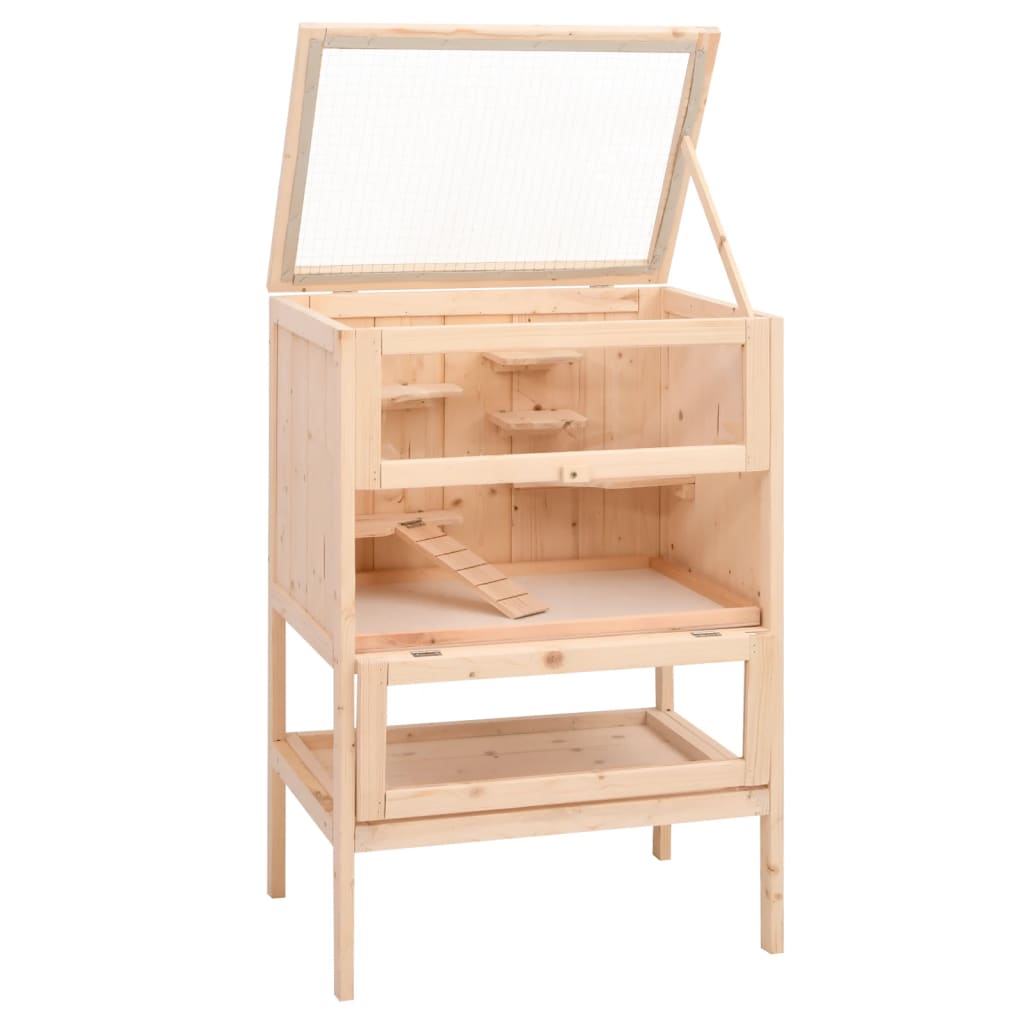 Hamster Cage 55X40X80 Cm Solid Wood Fir