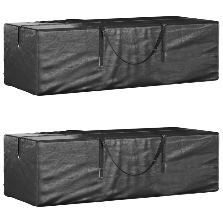 Christmas Tree Storage Bags 2 Pcs Black Polyethylene
