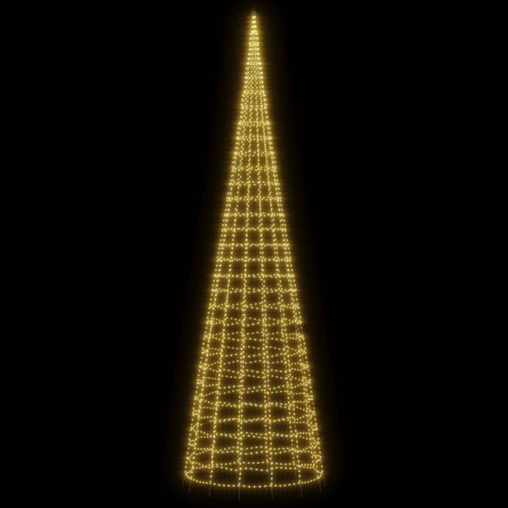 Led Christmas Tree On Flagpole 3000 Leds Warm White
