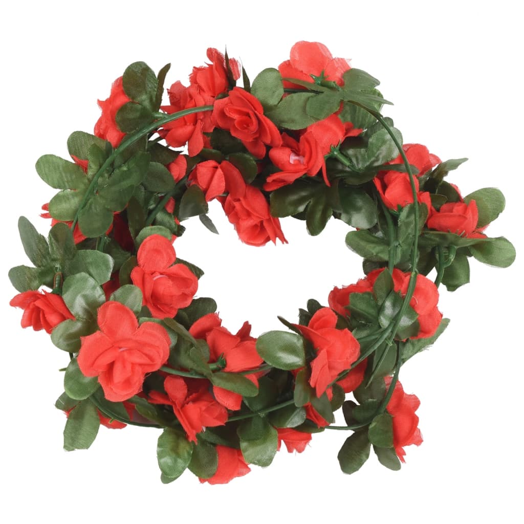 Christmas Flower Garlands 6 Pcs 250 Cm