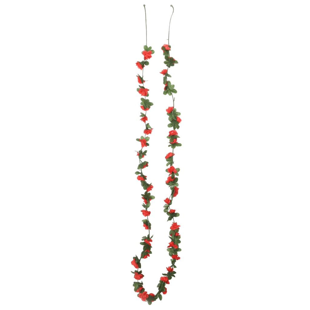 Christmas Flower Garlands 6 Pcs 250 Cm