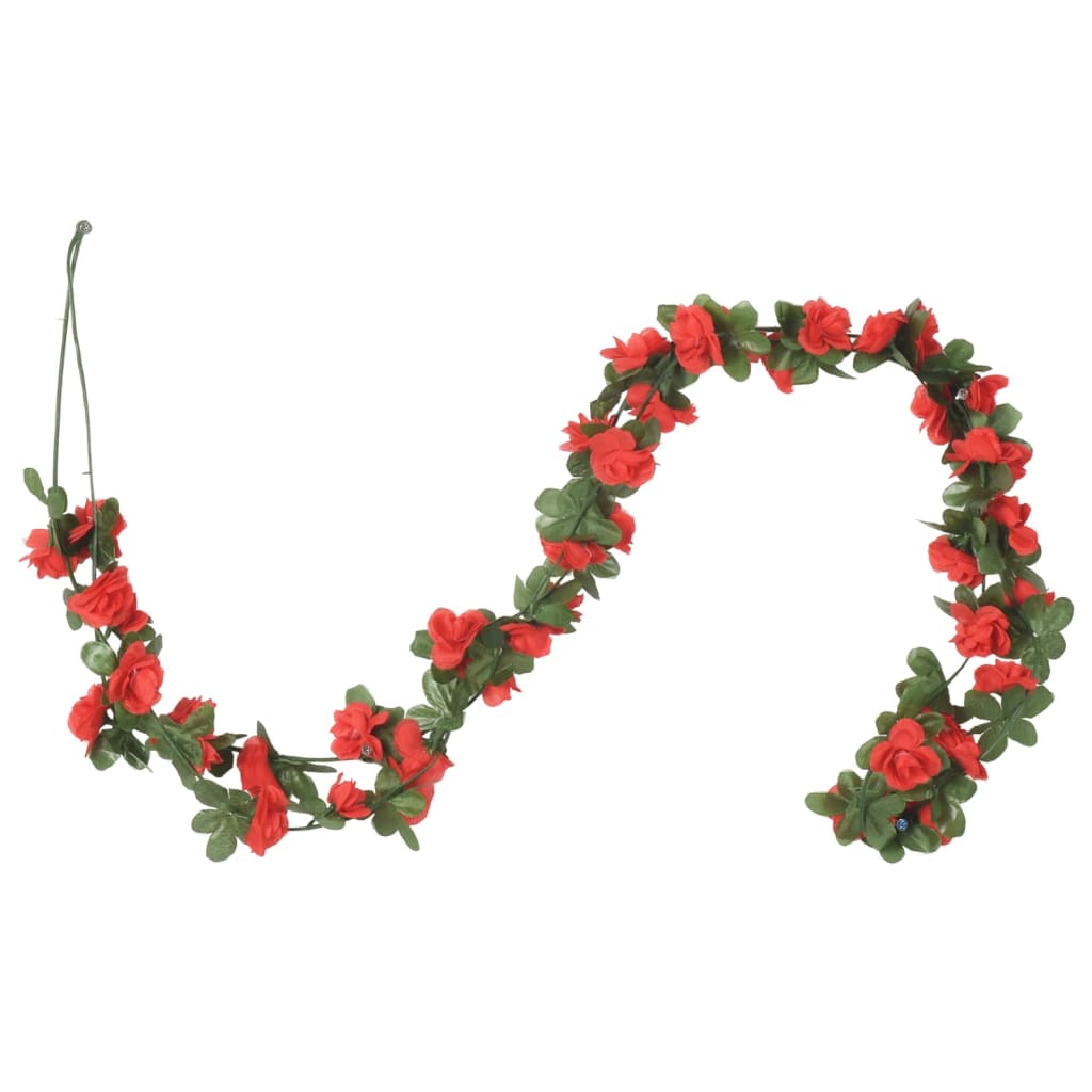 Christmas Flower Garlands 6 Pcs 250 Cm