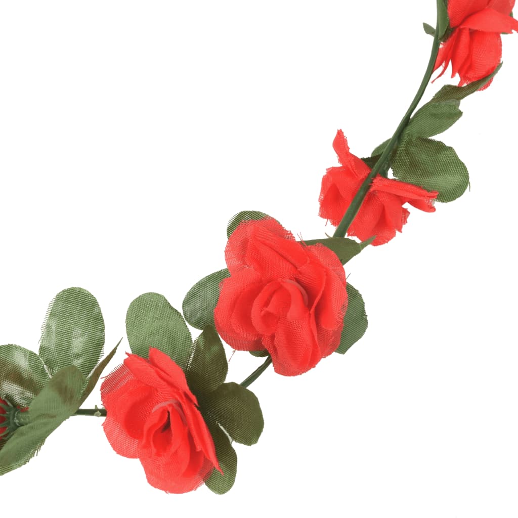 Christmas Flower Garlands 6 Pcs 250 Cm