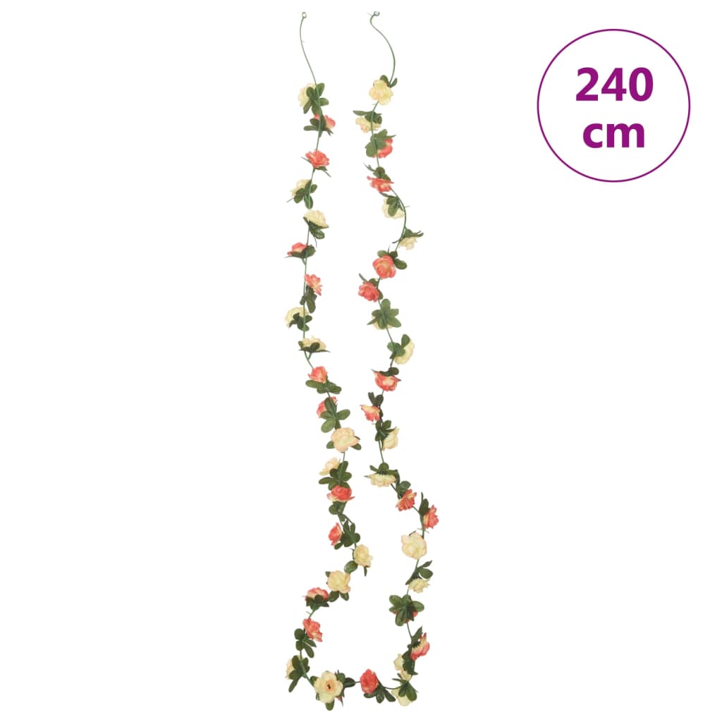 Christmas Flower Garlands 6 Pcs 240 Cm