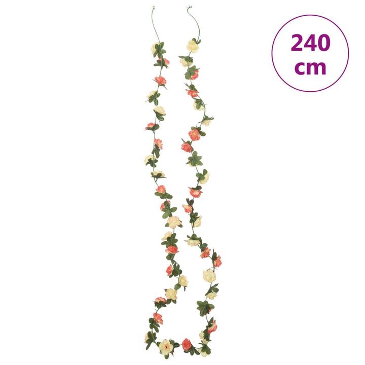 Christmas Flower Garlands 6 Pcs 240 Cm