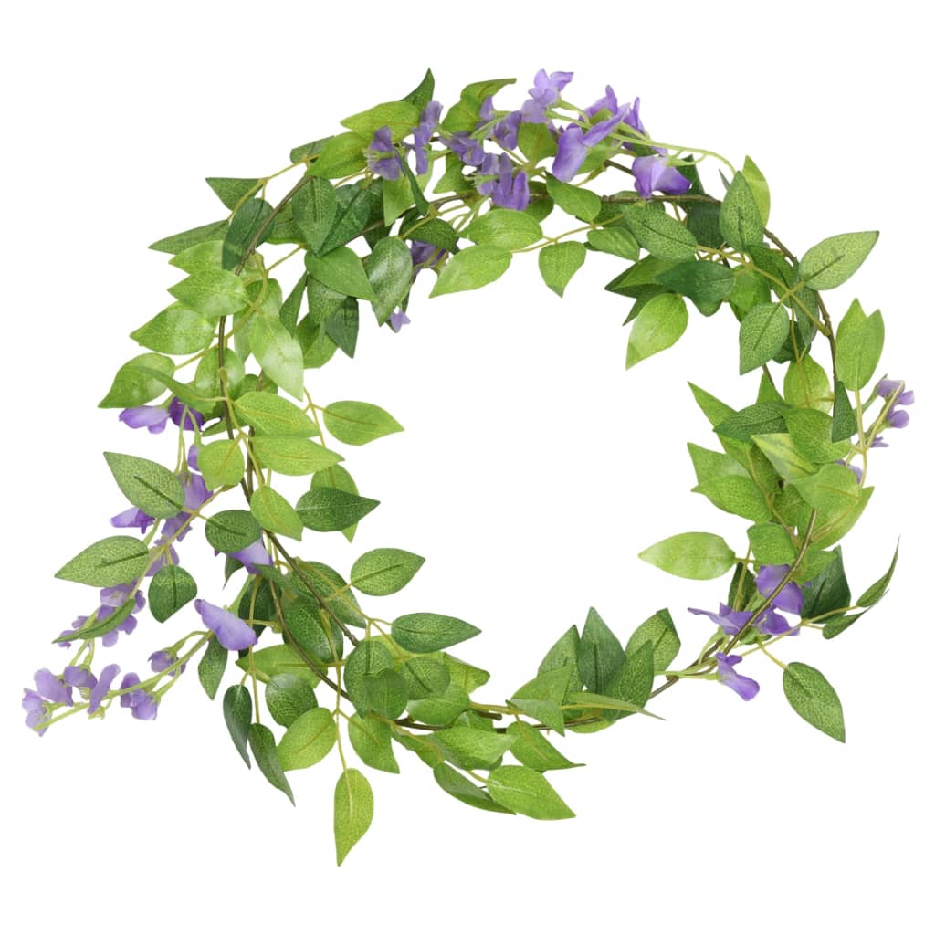 Christmas Flower Garlands 6 Pcs 200 Cm