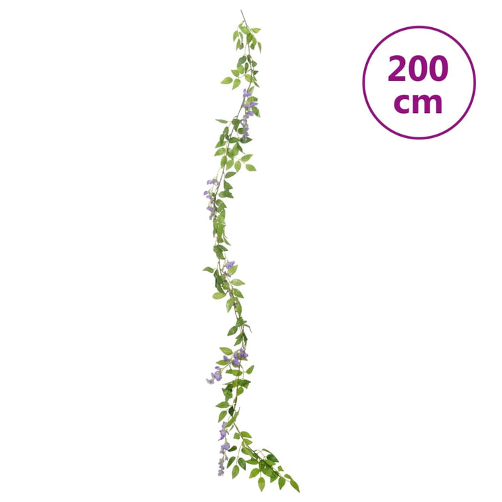 Christmas Flower Garlands 6 Pcs 200 Cm