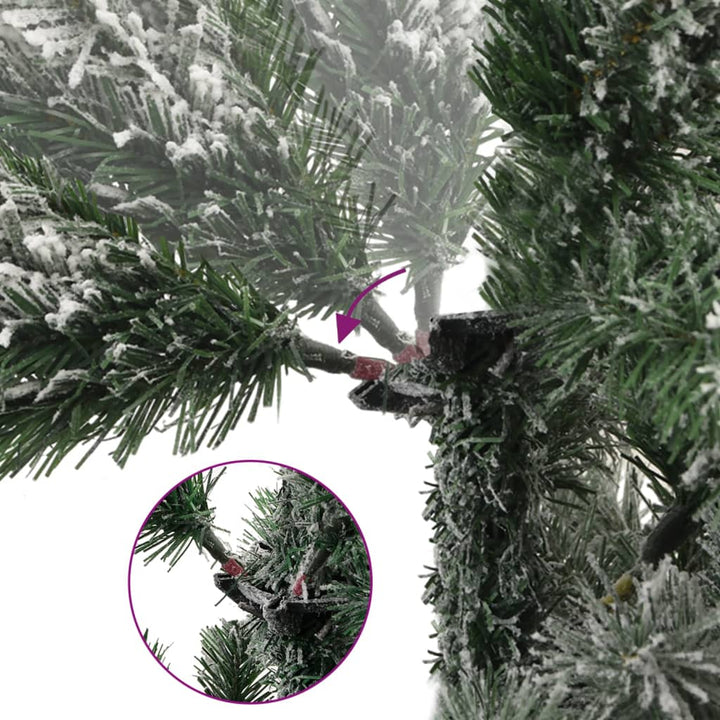 Artificial Hinged Christmas Tree With Flocked Snow