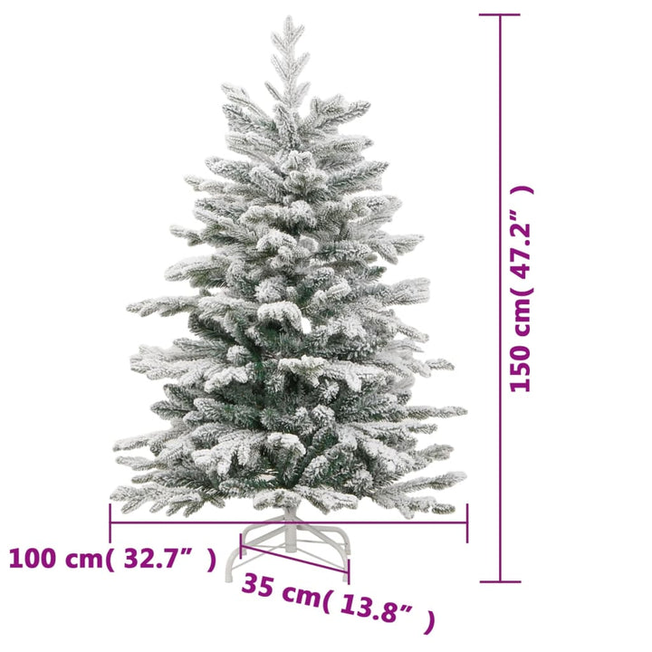 Artificial Hinged Christmas Tree With Flocked Snow