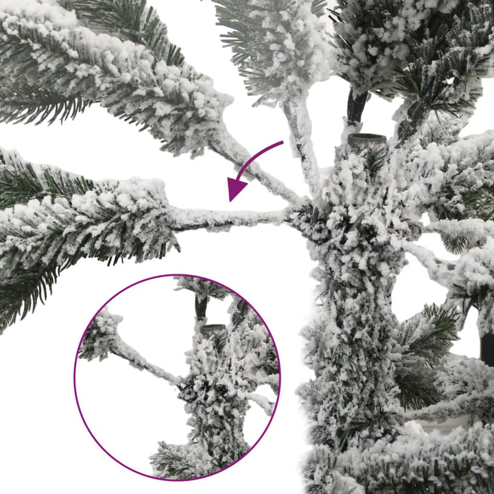 Artificial Hinged Christmas Tree With Flocked Snow