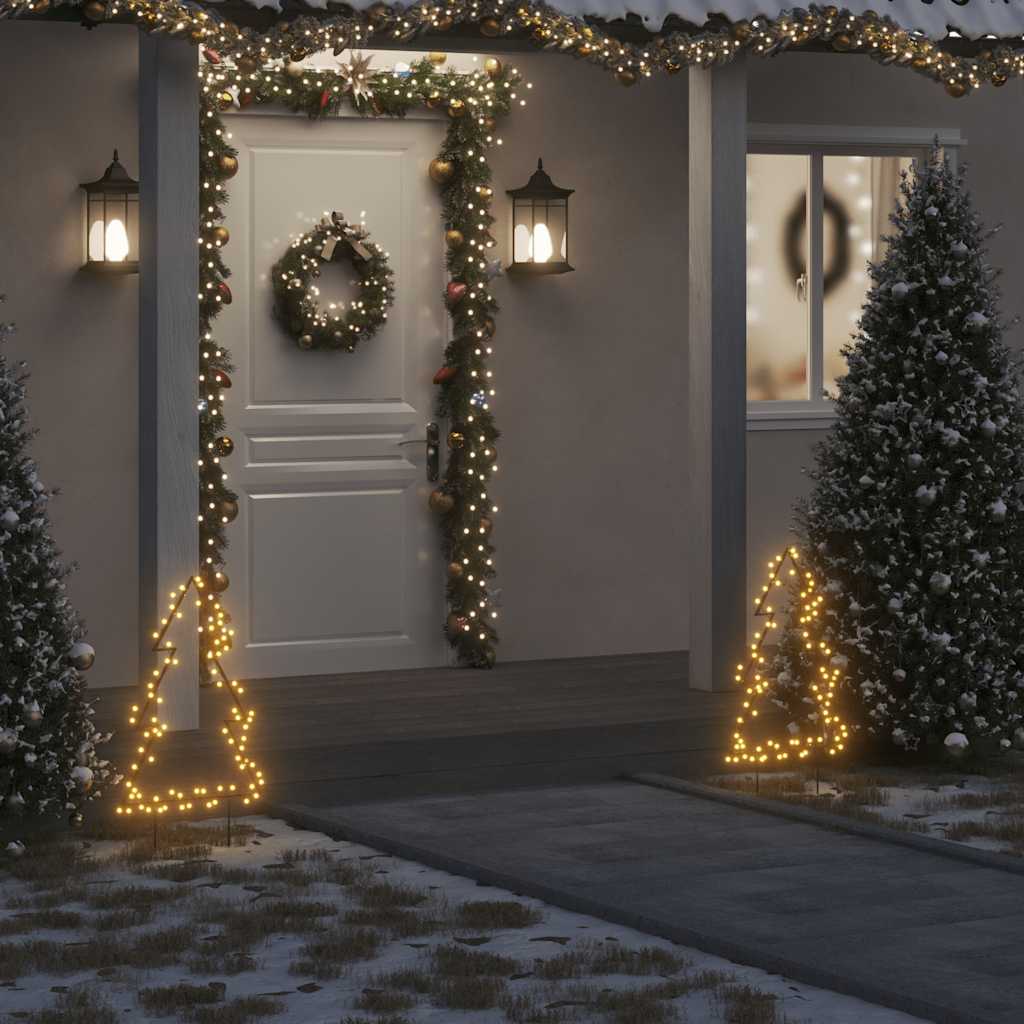 Christmas Light Decoration With Spikes Tree 115 Leds 90 Cm