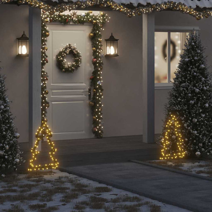 Christmas Light Decoration With Spikes Tree 115 Leds 90 Cm