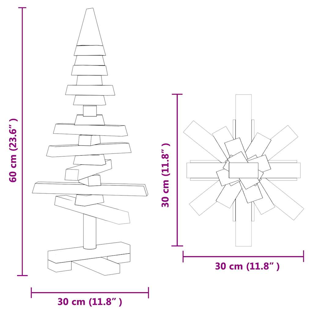Wooden Christmas Tree For Decoration Solid Wood Pine