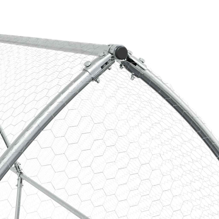 Chicken Cage Silver Galvanised Steel