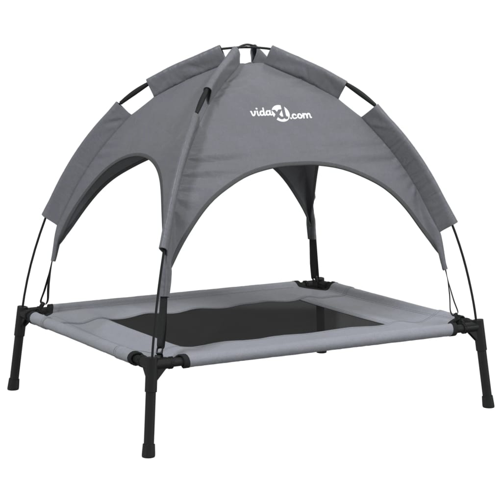 Dog Bed With Canopy Anthracite Oxford Fabric And Steel