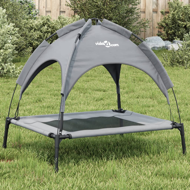 Dog Bed With Canopy Anthracite Oxford Fabric And Steel