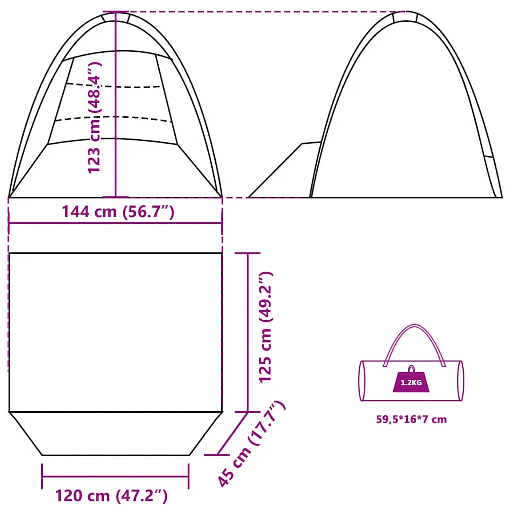 Beach Tent 3-Person Sea Waterproof