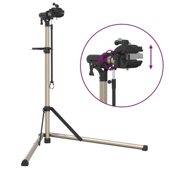 Bike Repair Stand Foldable Adjustable 102-160 Cm Aluminium