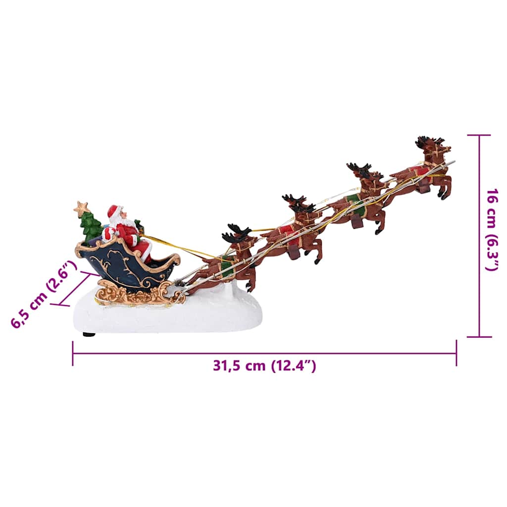 Christmas Decoration Multicolour 31.5 X 6.5 X 16 Cm Resin