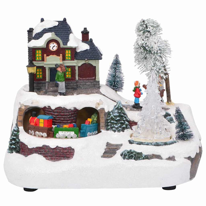 Christmas Tabletop Decor Multicolour 23.5 X 16 X 18.5 Cm Resin