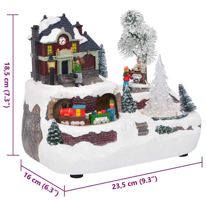 Christmas Tabletop Decor Multicolour 23.5 X 16 X 18.5 Cm Resin