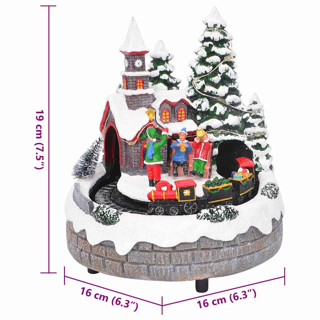 Christmas Tabletop Decor Multicolour 16 X 16 X 19 Cm Resin