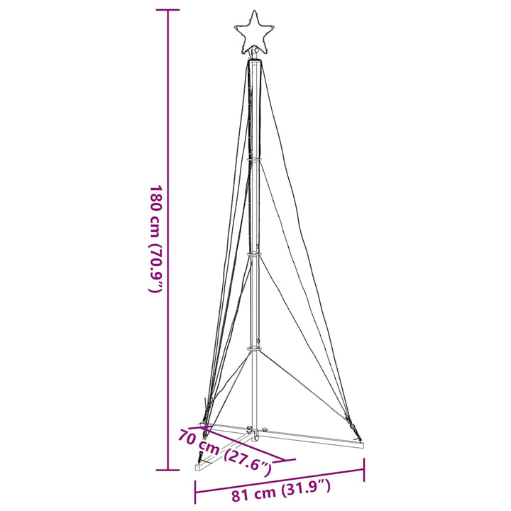 Led Christmas Tree 363 Leds Colorful 182 Cm