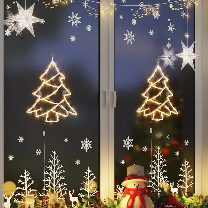 Christmas Lights Christmas Silhouette 2 Pcs 50 Leds Warm White