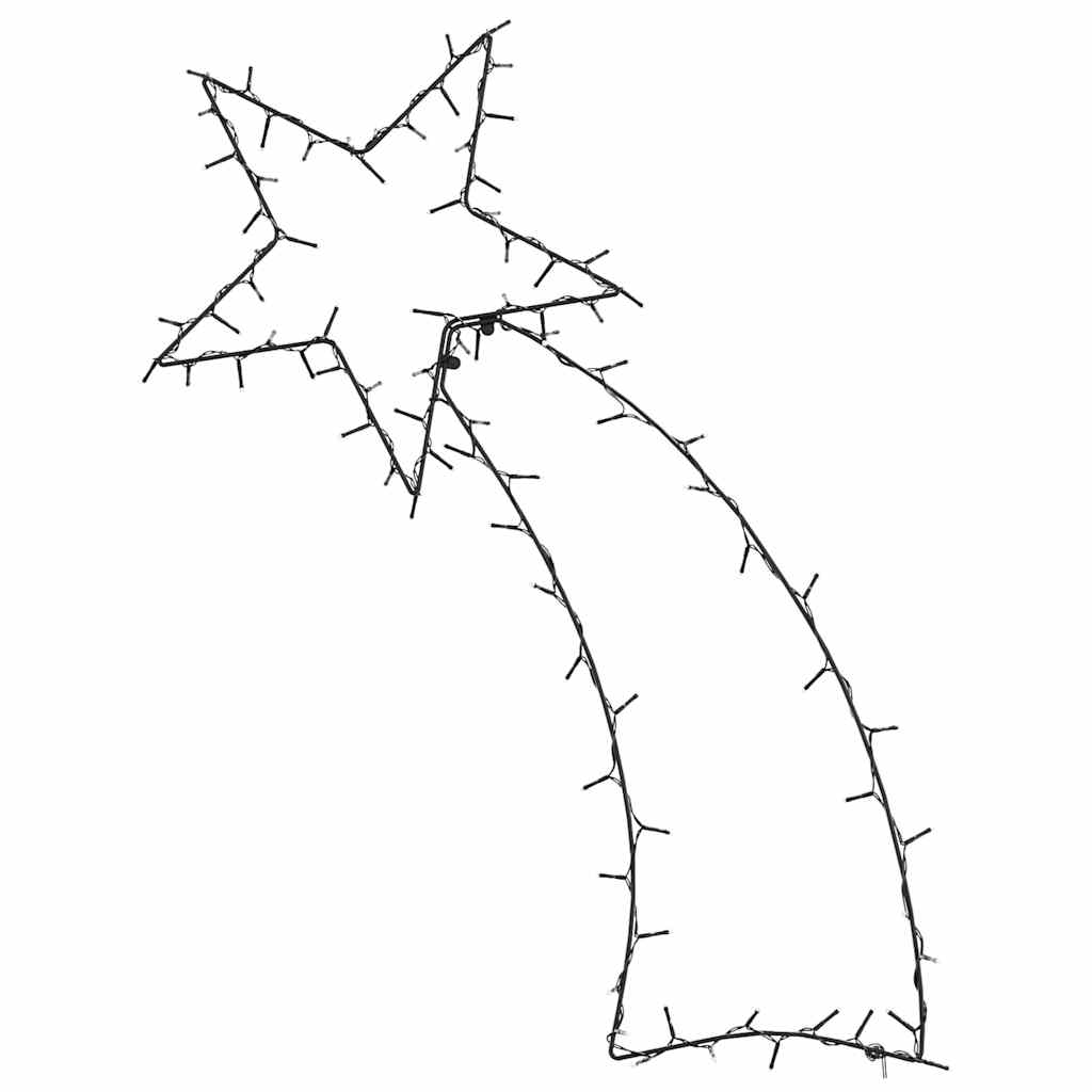 Christmas Lights Shooting Star Silhouette 115 Leds Warm White