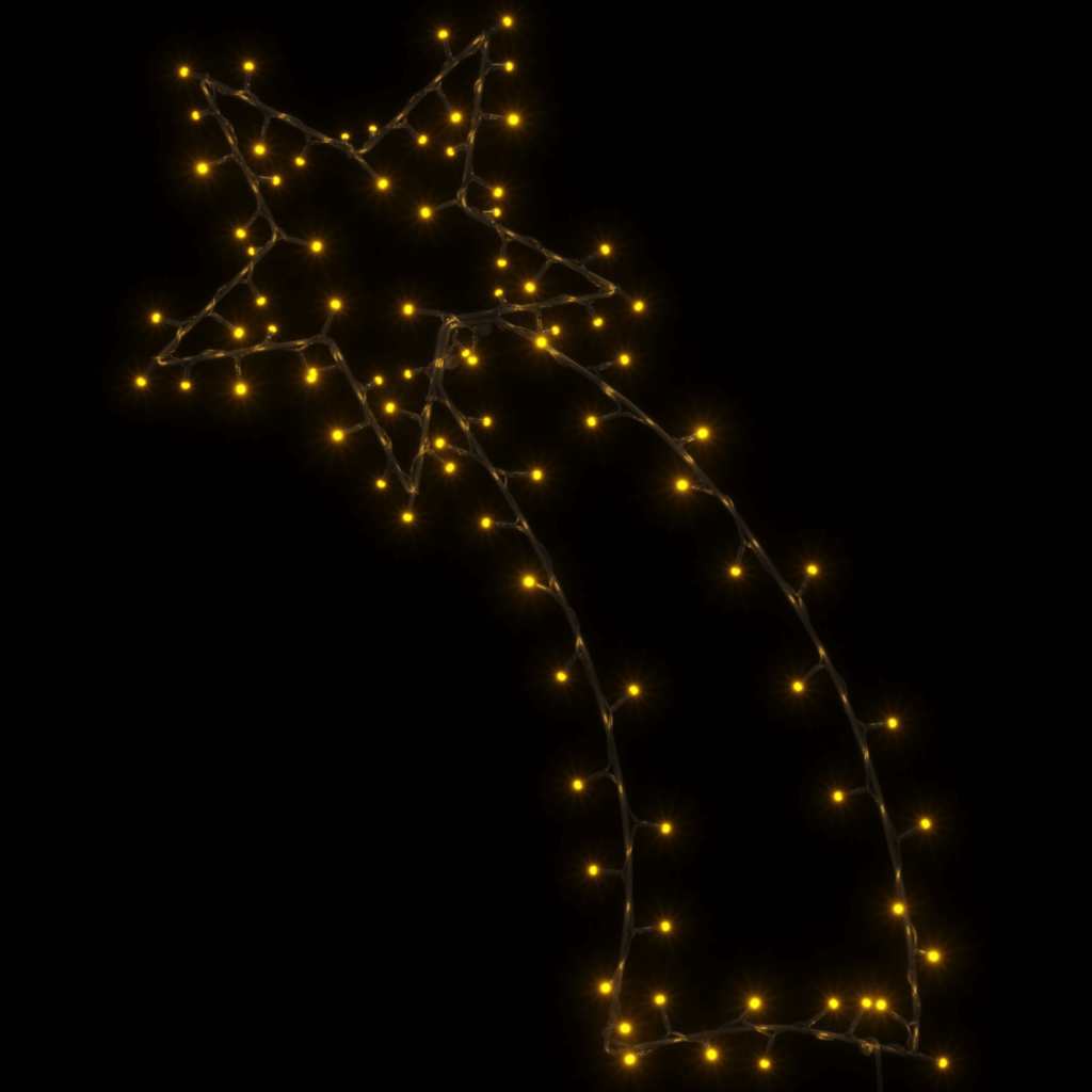 Christmas Lights Shooting Star Silhouette 115 Leds Warm White