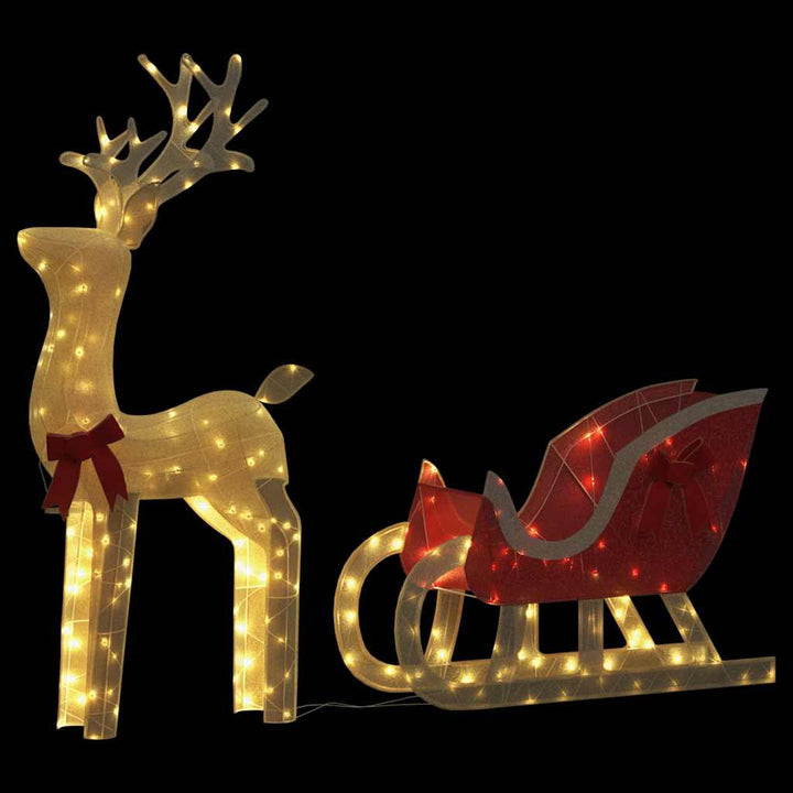 Christmas Decoration Reindeer And Sleigh 100 Leds