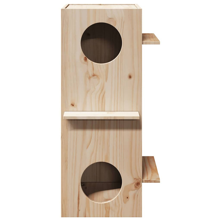 Cat House 43X43X90 Cm Solid Wood Pine
