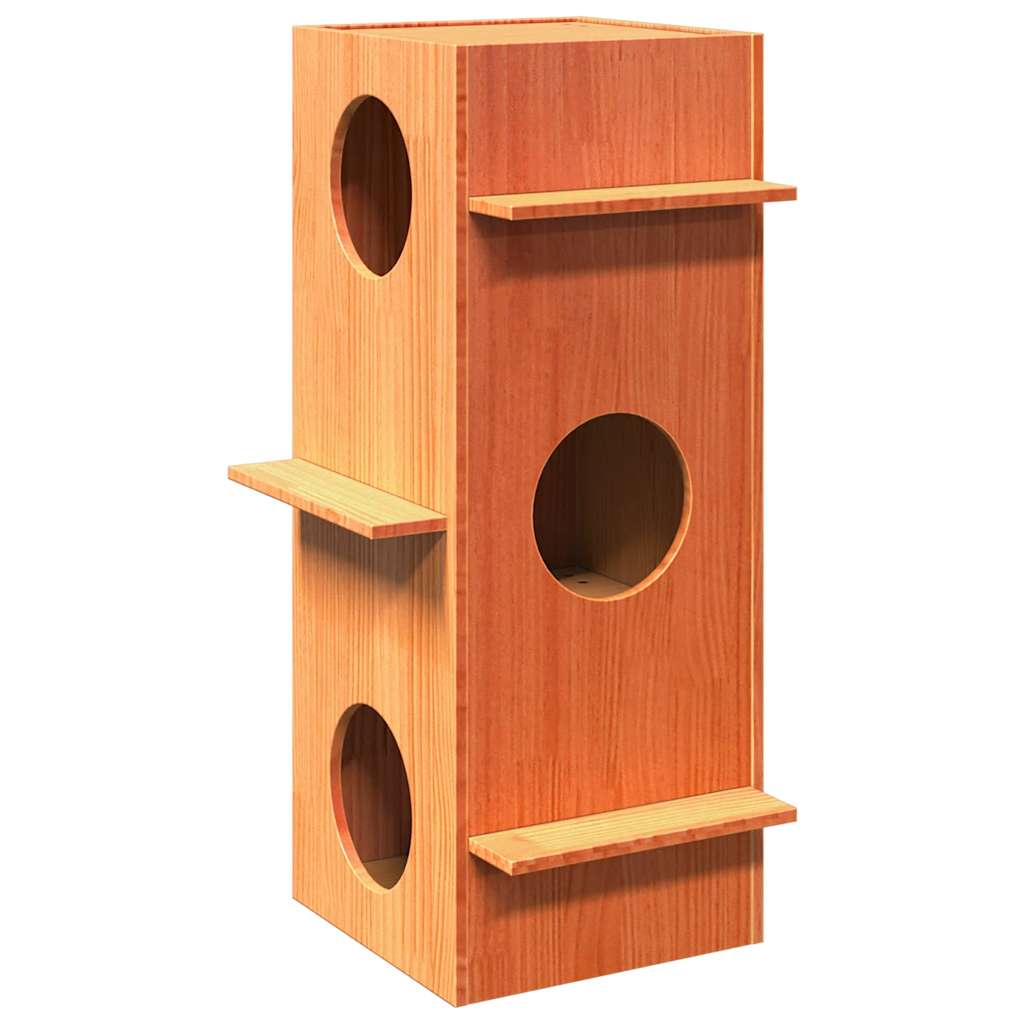 Cat House 43X43X90 Cm Solid Wood Pine