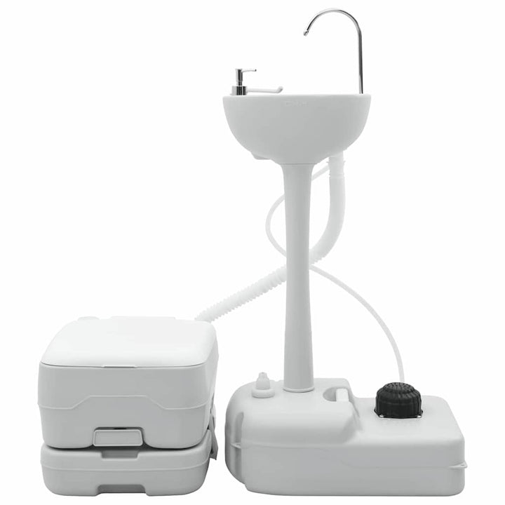 Camping Toilet 2 Pcs And White 50.5 X 33 X 103 Cm