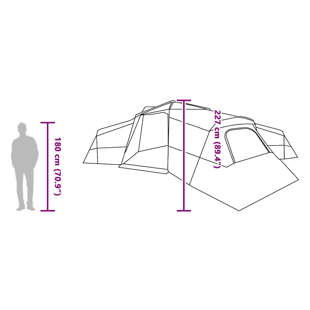 Family Tent 833 X 585 X 216 Cm Polyester