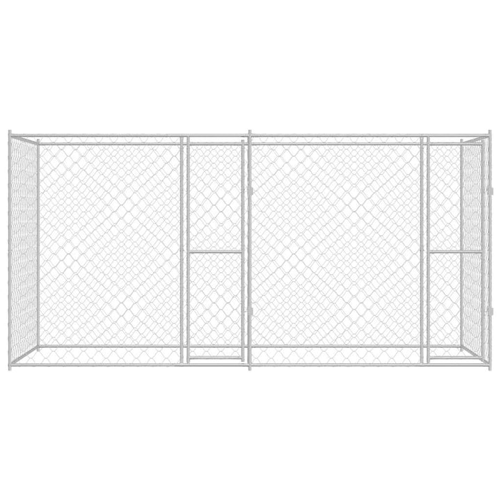 Dog Cage Silver 400 X 200 X 200 Cm Galvanised Steel